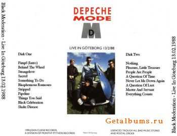 Depeche Mode BLACK MODERATION (LIVE IN GOTEBORG) 1988
