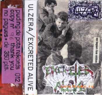 Excreted Alive & Ulzera - Split - Demo (1994)