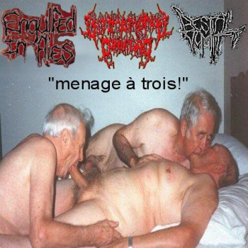 Engulfed In Flies & Ultimo Mondo Cannibale & Bestial Vomit - Menage A Trois! [split] (2006)