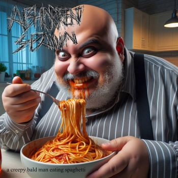 Abhorrent Spawn - A Creepy Bald Man Eating Spaghetti (2023)