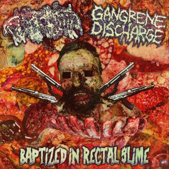 Обложка: T3rat0ma / Gangrene Discharge - Baptized in Rectal Slime (2025)